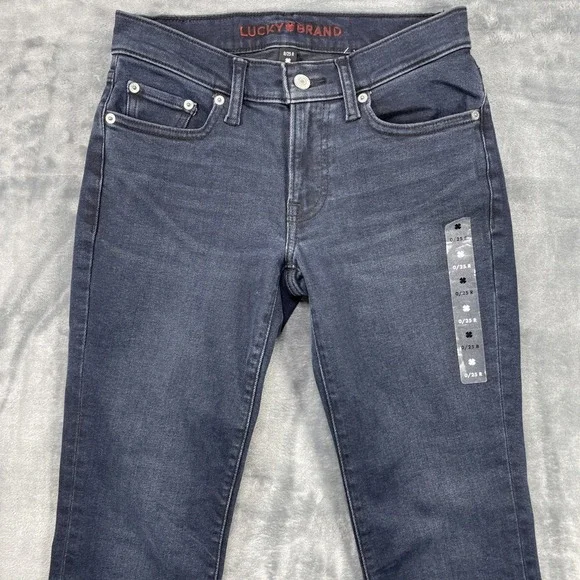 Lucky Brand Womens Dark Wash Mid Rise Sweet Boot Cut Denim Jeans Size 0 NEW - Picture 2 of 10